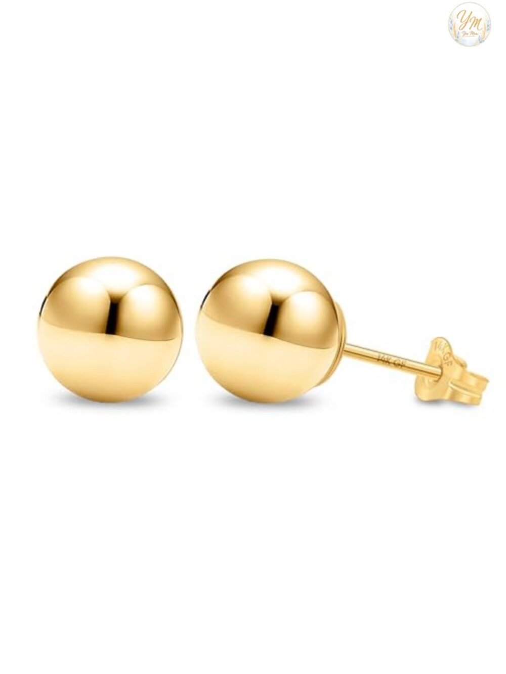 14K Gold Filled Ball Stud Earrings for Women Hypoallergenic Lightweight
